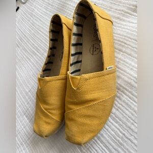 TOMS Sunny Yellow Canvas Loafers